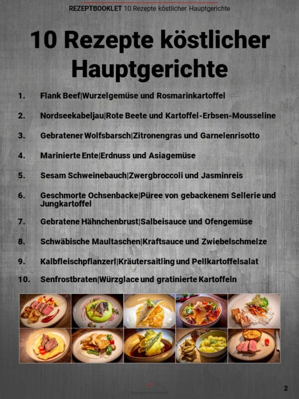 10 Rezepte köstlicher Hauptgerichte + 10 Basisfonds und Saucenrezepte – Bild 4